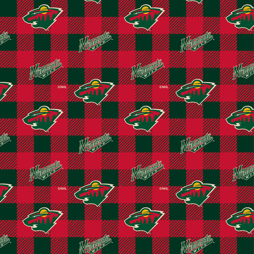 University of Louisville Cardinals Fleece Fabric Buffalo Check