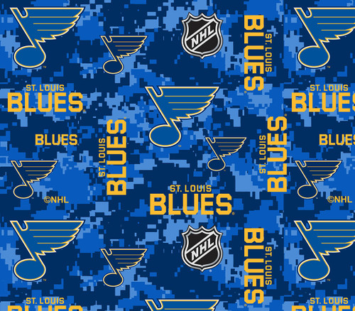 SAINT LOUIS BLUES DIGI FLEECE A/O DESIGN-SOLD BY THE YARD
