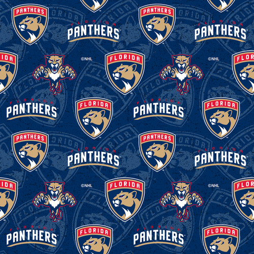FLORIDA PANTHERS TONE ON TONE FAT QUARTER-FQ-1199PAN