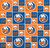 New York Islanders Fine Cotton Fabric Classic Geometric Design-Sold By The Yard