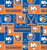 New York Islanders Super Soft Fleece Fabric Classic Geometric Design-Sold By The Yard
