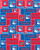 New York Rangers Super Soft Fleece Fabric Classic Geometric Design-Sold By The Yard