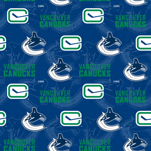 NHL Cotton Fabric Vancouver Canucks quilting Fabric