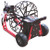 DM55 SP Sewer Cleaning Machine with large tires for easy transportation. Cleans 2-10" drain lines.