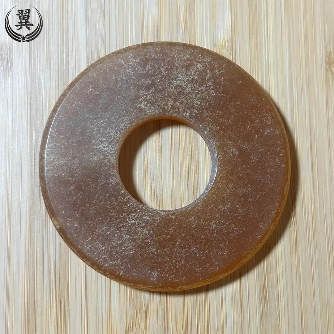 重めの鍔 Heavy tsuba for training 377g Thick Polished Leather Tsuba (Shinai)