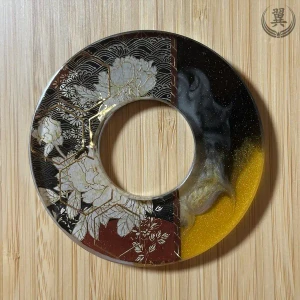 Kurokin Yugure handcrafted Tsuba front