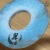 Ajisai & Sakura Iridiscent Blue handcrafted Tsuba close up back