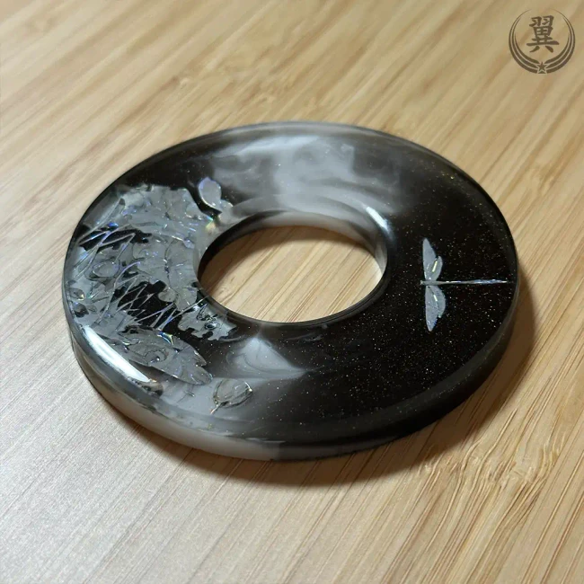 opal kasumi tombo handcrafted Tsuba