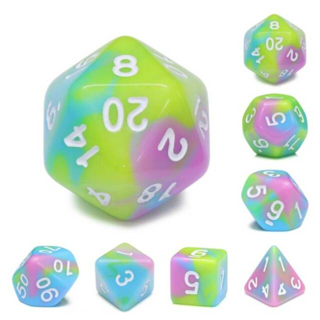 Fairy Tinker Dice Set DND 7 piece polyhedral dice set RPG Dice Set