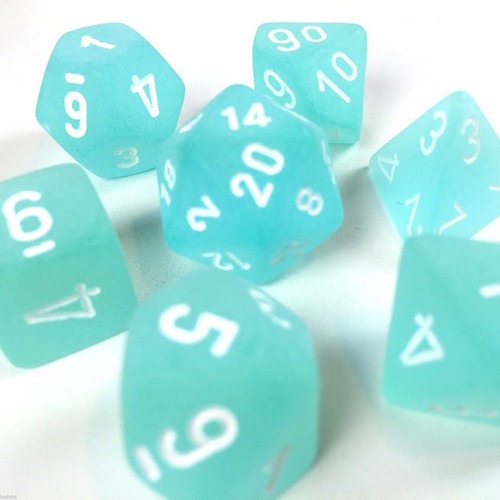 CHX 27405 RPG Dice Set: Frosted Teal White