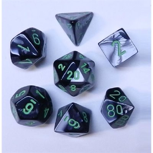 CHX 26445 RPG Dice Set: Gemini Black Grey Green