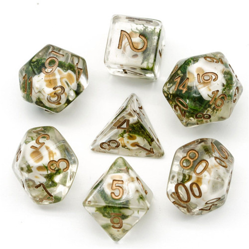 Foam Brain RPG Dice Set: Clear Skull