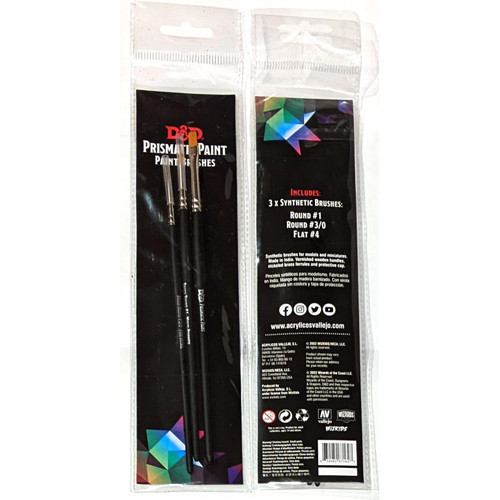 Dungeons and Dragons Prismatic Paint: Paint Brushes: 3 Brush Set