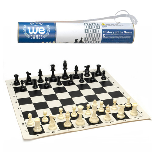 Chess Set Rollup 17" Vinyl with Handle