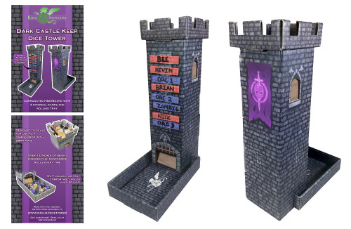 Dice Tower with Magnetic Turn Tracker: Dark Castle