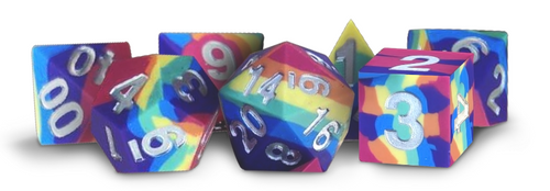 MDG RPG Silicone Rubber Dice Set: Rainbow