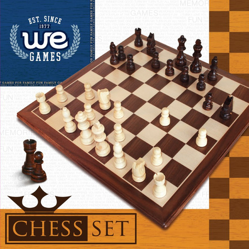 Chess Set: Staunton Walnut Wood 12"