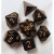 CHX 25428 RPG Dice Set: Opaque Black Gold