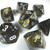 CHX 27418 RPG Dice Set: Leaf Black Gold Silver