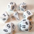 CHX 25401 RPG Dice Set: Opaque White Black