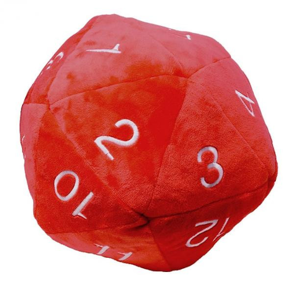 Jumbo D20 Plush Red with D&D Logo