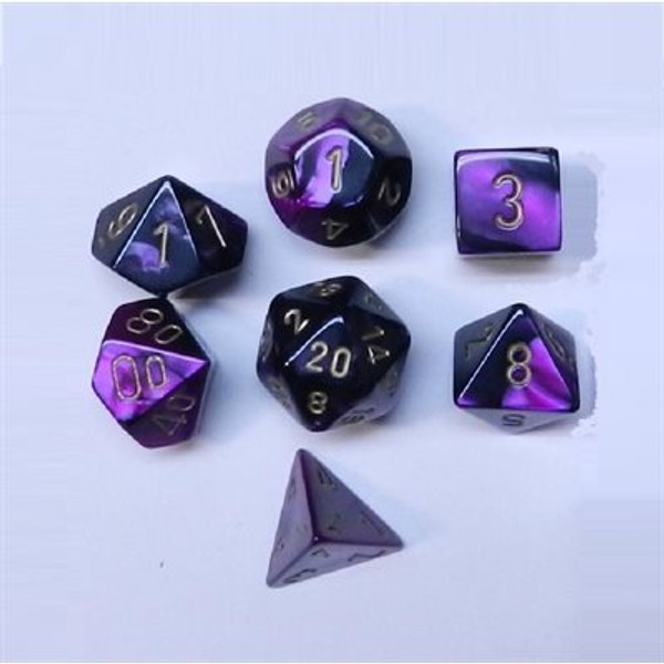 CHX 26440 RPG Dice Set: Gemini Black Purple Gold