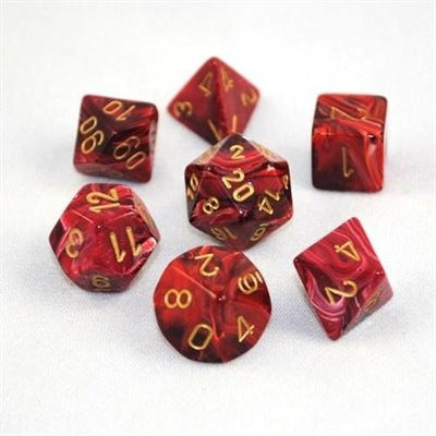 CHX 27434 RPG Dice Set: Vortex Burgundy Gold