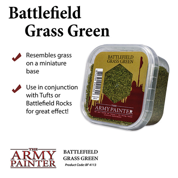 Army Painter Battlefields XP: Grass Green Flock Basing