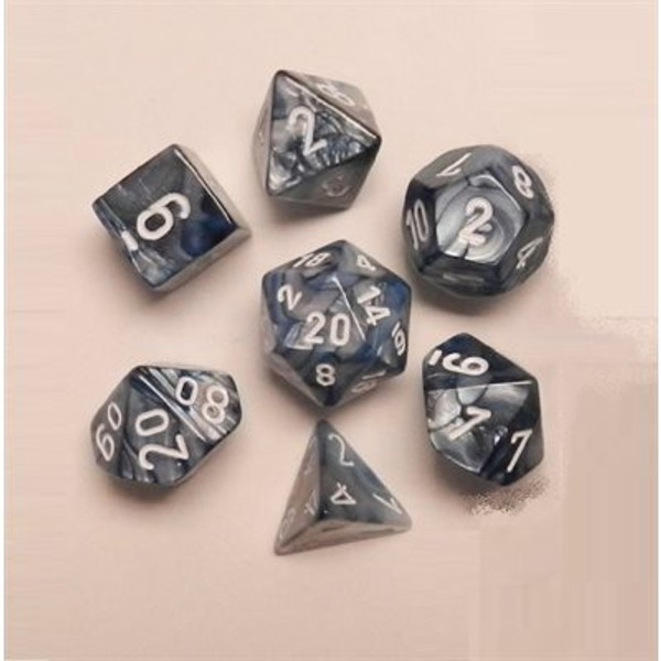 CHX 27490 RPG Dice Set: Lustrous Slate White