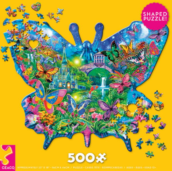 Puzzle: 500 Shaped Like A Butterfly