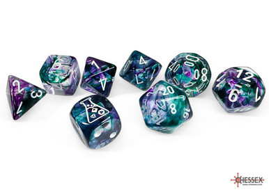 CHX 30068 RPG Dice Set: Lab Dice Nebula Fluorite White