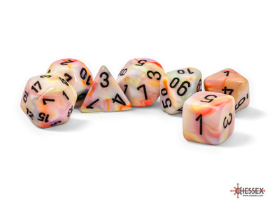 CHX 22442 MEGA-HEDRAL RPG Dice Set: Festive Circus Black