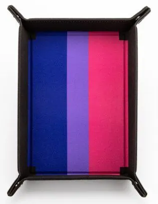 FanRoll Folding Dice Tray: Pride Bisexual Flag