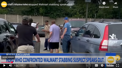 Good Guy with a Gun: Armed Marine Stops Walmart Knife Attacker Without Firing a Shot