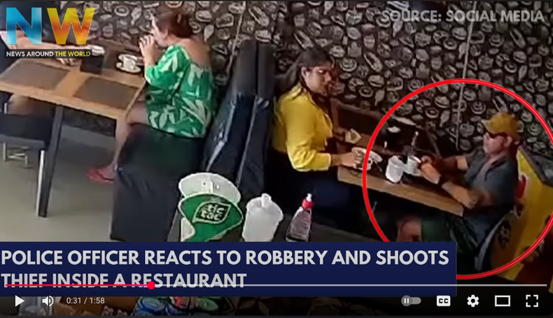 Good Guy with a Gun: Armed Robbery Foiled by Switched on Diner