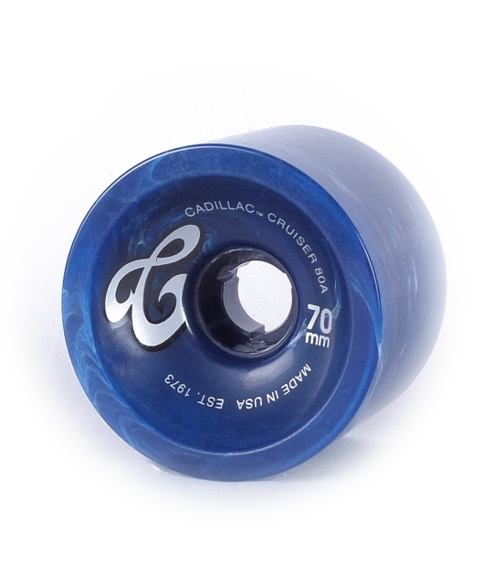 Cadillac Cruisers 70mm 80a Blue Marble Wheels - The Longboard Store