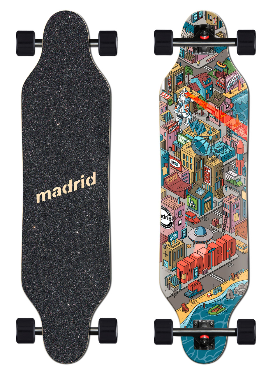 Madrid Weezer Madrid City 36" Longboard Complete - The Longboard Store