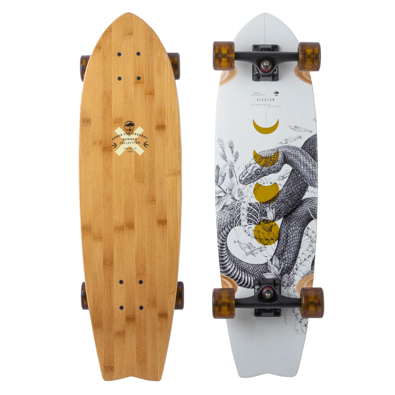 Arbor Sizzler Zoe Keller Bamboo Cruiser Skateboard Complete - The