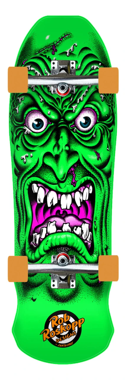 Santa Cruz Roskopp Face Green Reissue Cruiser Complete - The
