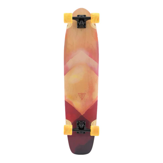 The Landyachtz  Ripper Watercolor Longboard Complete combines a healthy dose of rocker, a kicktail, wide TKP trucks and just the right amount of flex to be one of the most playful cruiser boards we've ever made. This might end up being the most fun board in your quiver