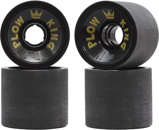 Plow King Black Longboard Wheels - 72mm 78a (Set of 4)