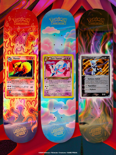 Santa Cruz X Pokemon 2026 Trading Card Game Blind Bag Skateboard