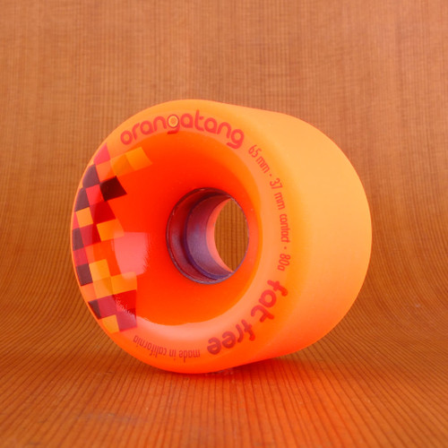 オランガタンorangatang FAT FREE 65mm 37mm 86a Orangatang Fat Free 65mm 86a Yellow Wheels - The Longboard Store