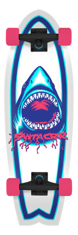 Amazon.com : Santa Cruz Skateboard Cruiser Toxic Dot Cruzer