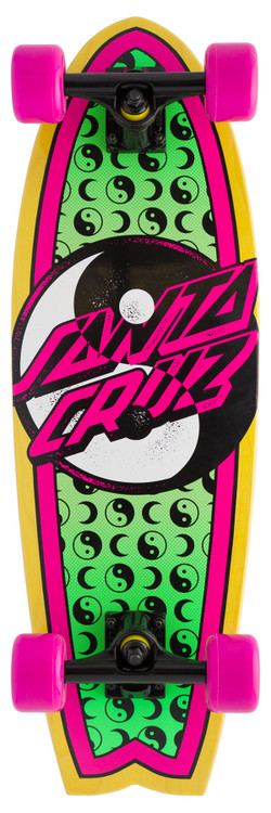 Santa Cruz Yin Yang Dot Shark Cruiser Skateboard Complete