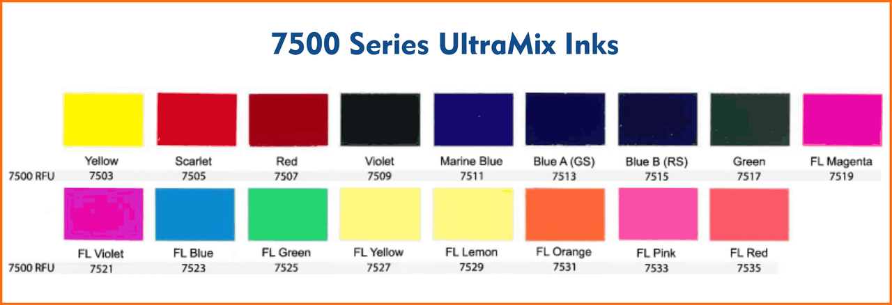 Fluorescent Color Chart