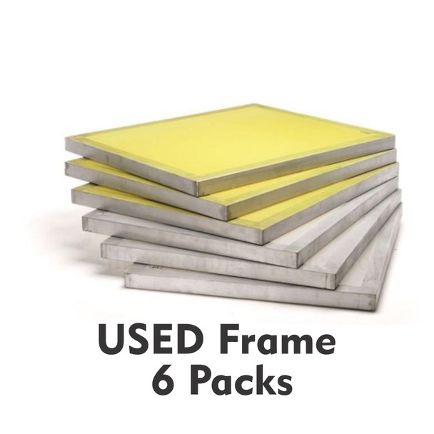 6 Pack USED 25x36 Aluminum Silkscreens 