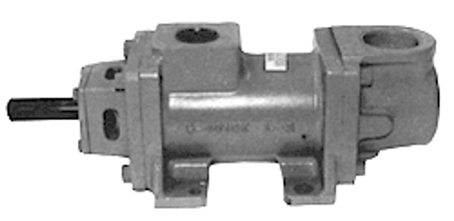 IMO G3DB-218 dry elevator screw pump with cast iron housing and steel flange outlet, 56 GPM flow and approx. 7.5 HP motor