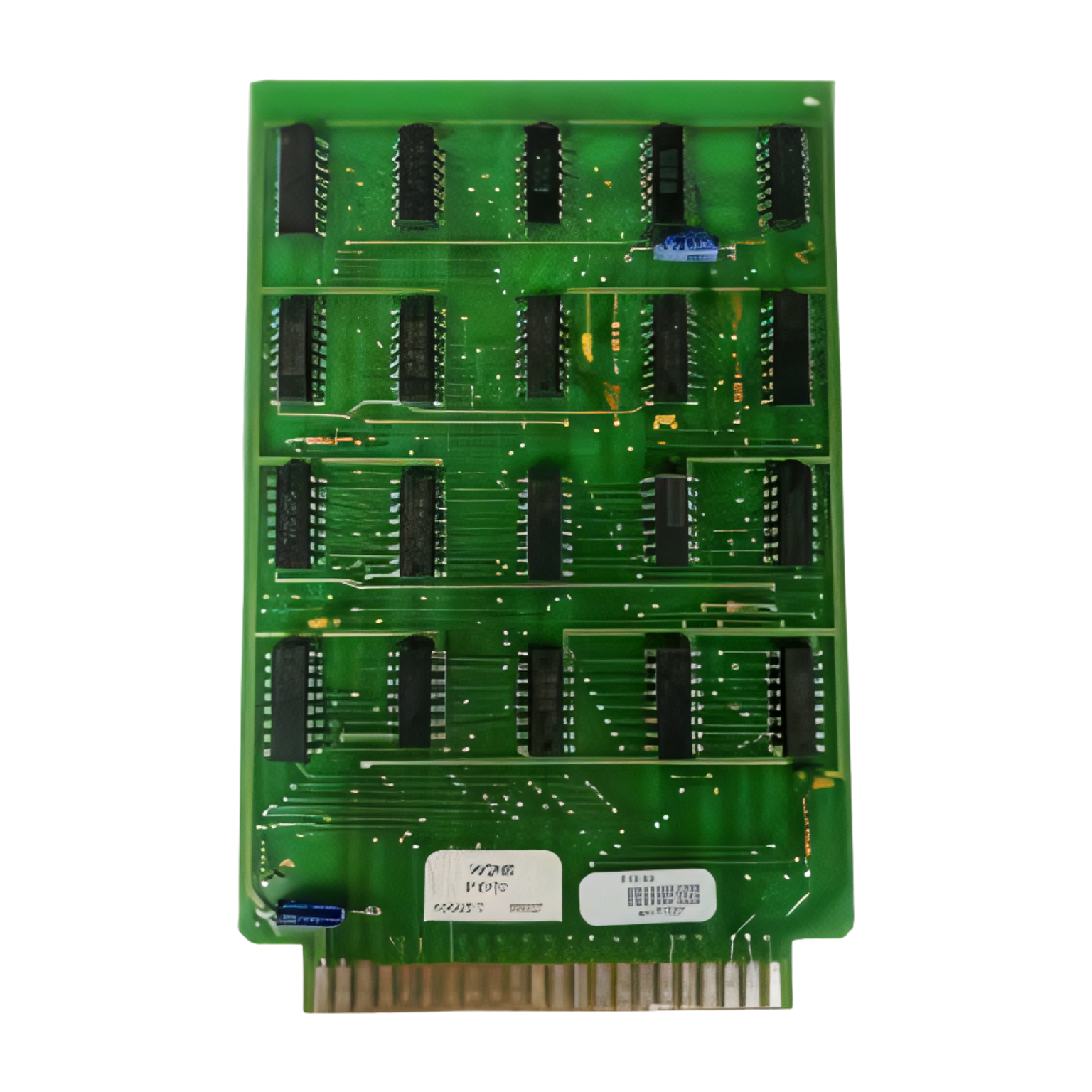 M-P16783 output circuit board for Miprom elevator controller systems, used for relay and signal control.
