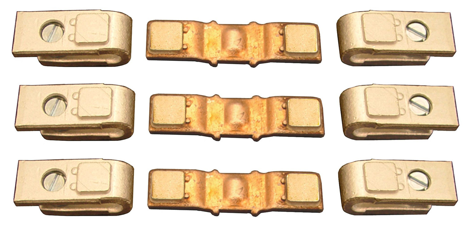 3TY7480-0A-AM aftermarket 3-pole contact kit for Siemens 3TF50, 3TF51, 3TH50, 3TH51 contactors, 45A NEMA Size 2 with springs and hardware